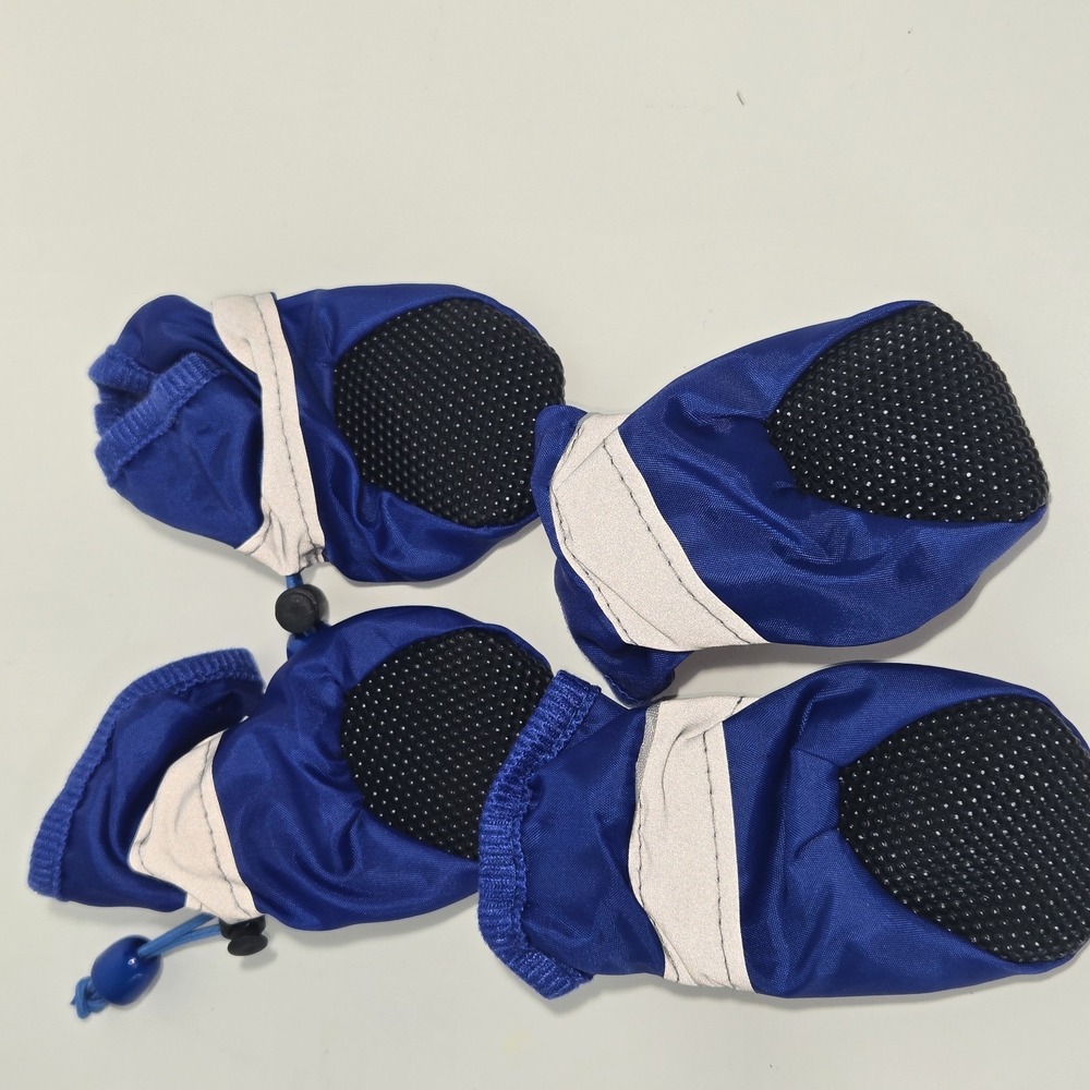 4pcs/set Waterproof Pet Dog Shoes Anti-slip Rain Boots Footwear for Small Cats